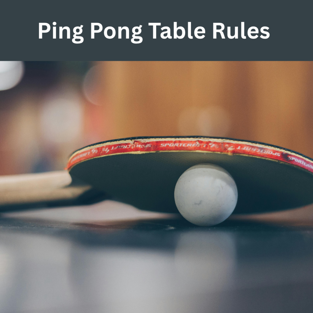 Ping Pong Table Rules