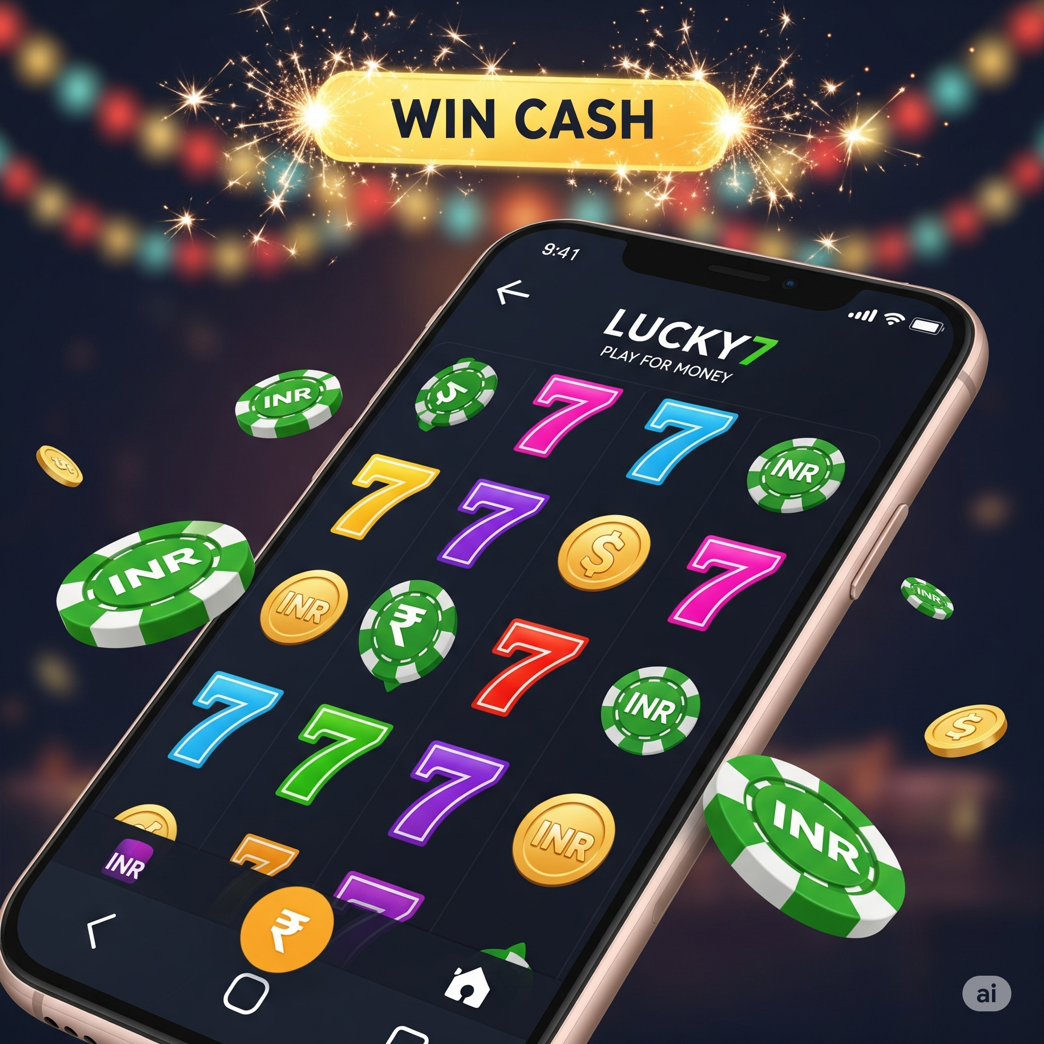 Lucky7 player drawing a card for real cash