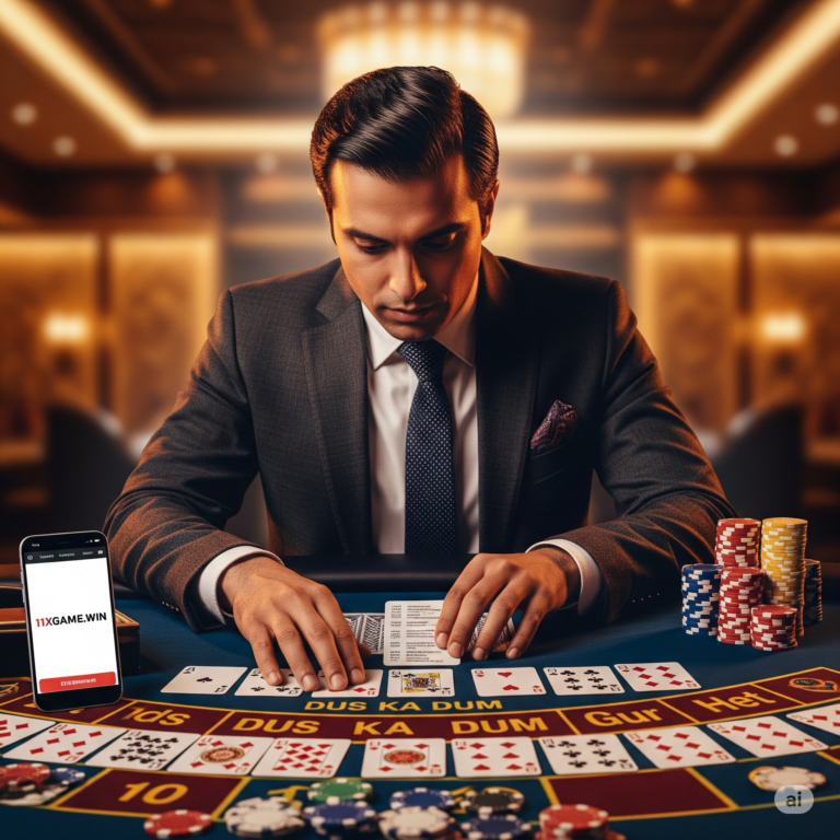Deck of cards for Dus Ka Dum game on a table