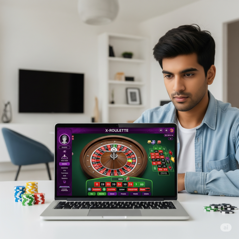 Modern X‑Roulette wheel with colorful numbers