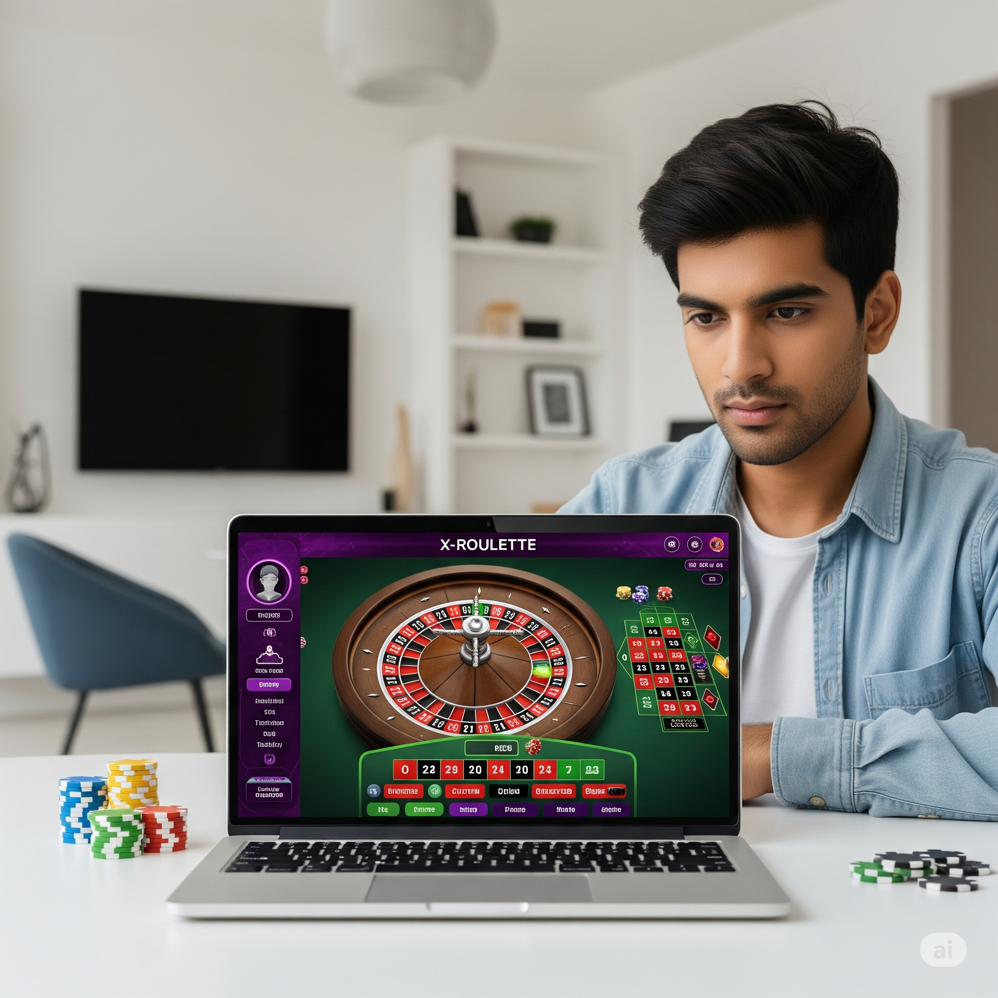Modern X‑Roulette wheel with colorful numbers