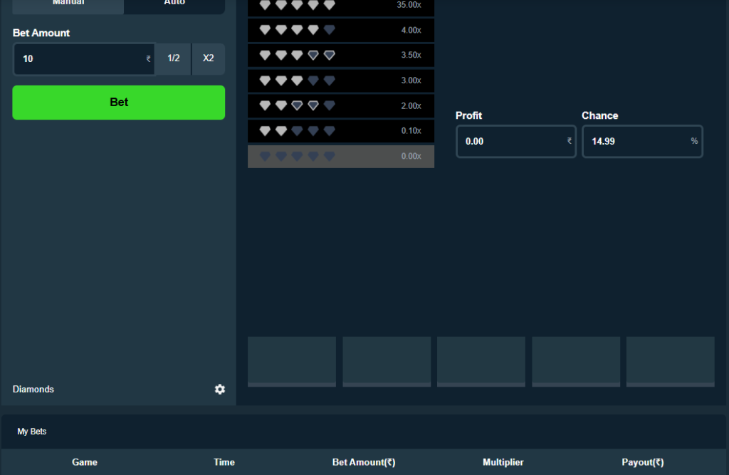 Diamonds game online