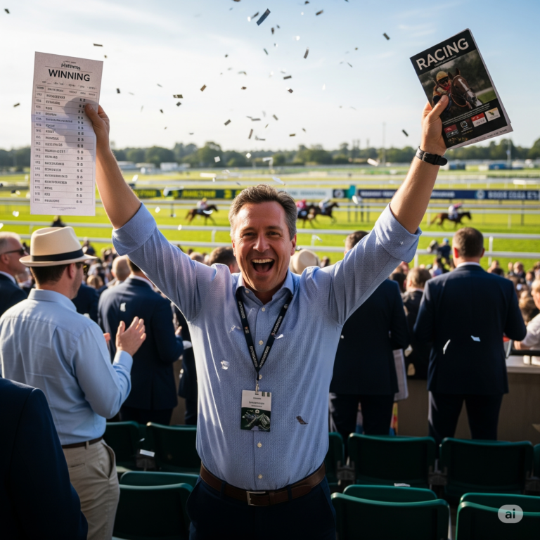 Horse racing action with overlay text: Horse Betting Terminology: Your Essential Guide