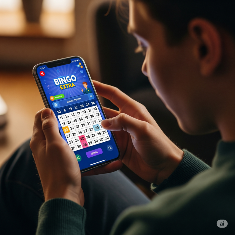 11xGame platform showing extra bingo cards, chips, and secure play.
