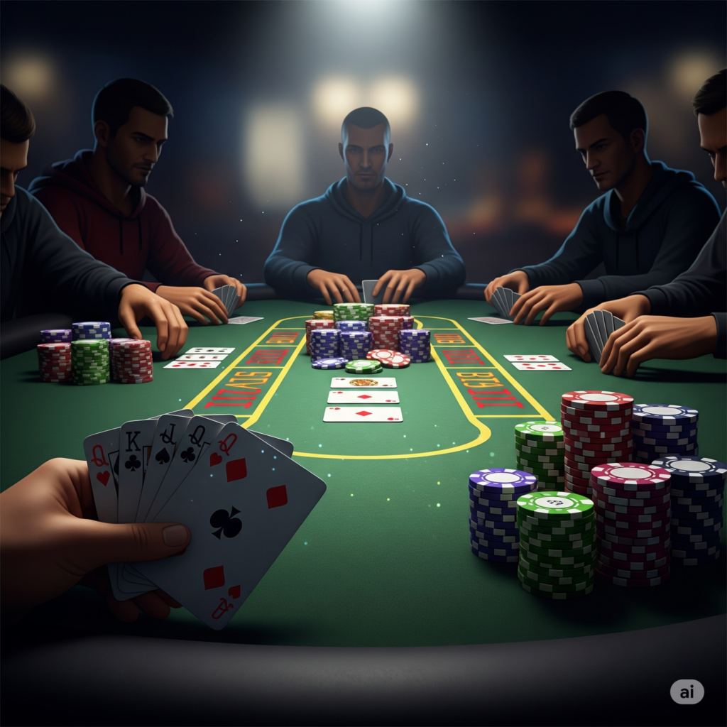 6 player poker table top