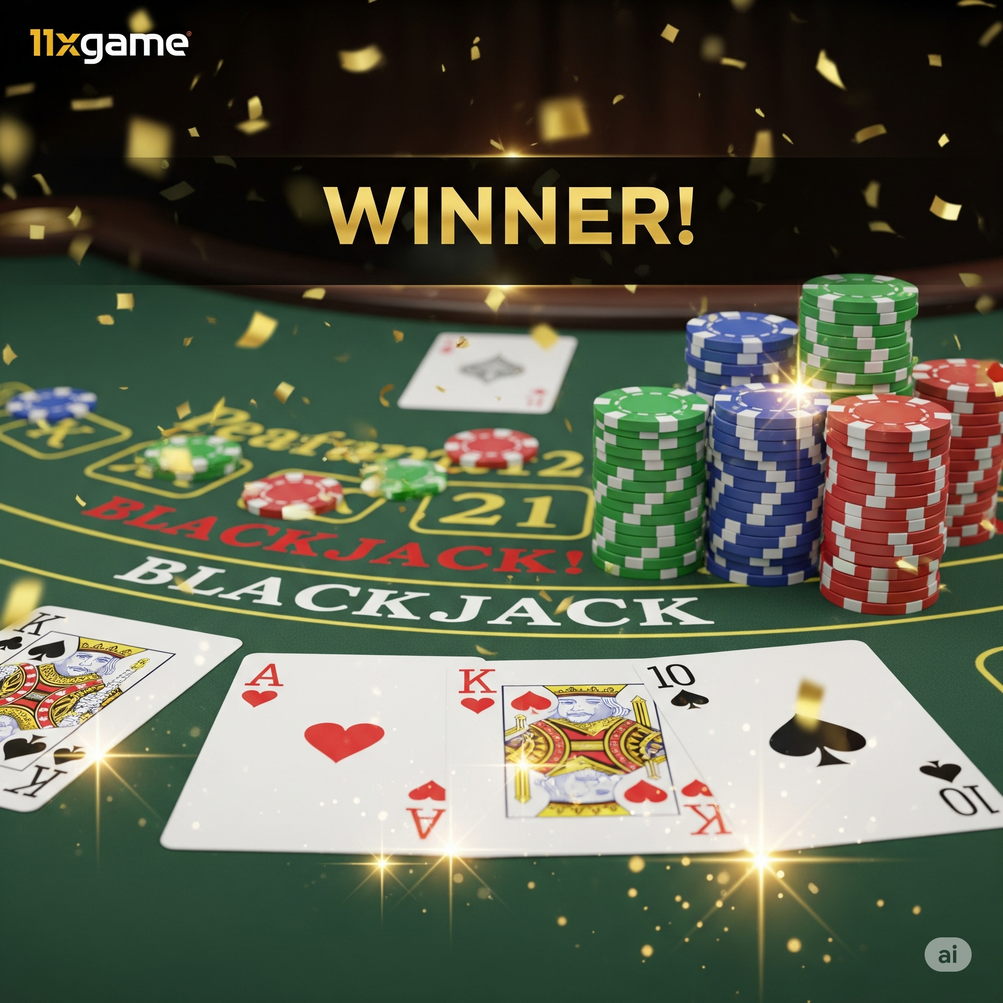 Four people dressed elegantly play the Black Jack card game with a dealer at a green felt casino table,