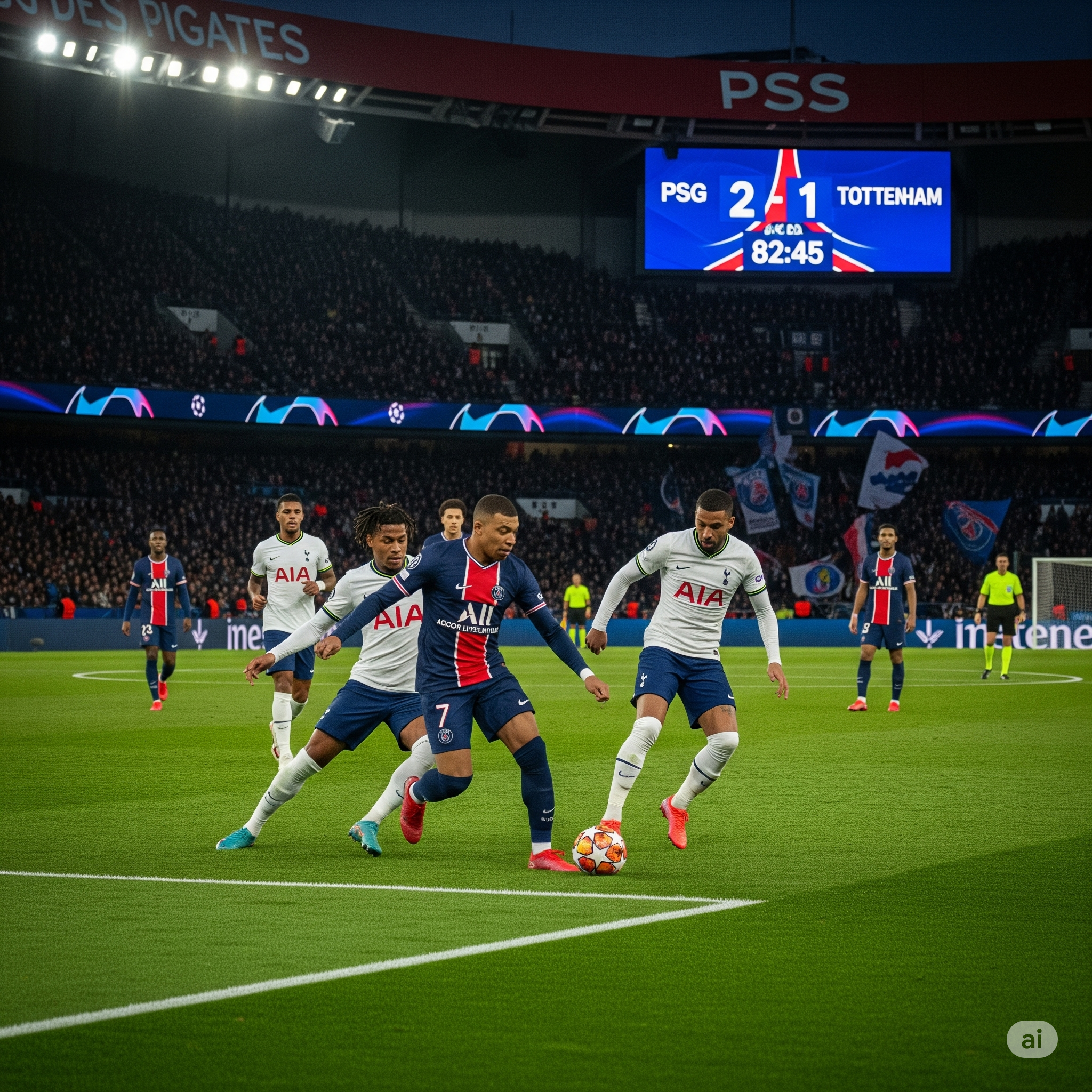Real-time betting action at the Paris St-G Tottenham football stadium interface