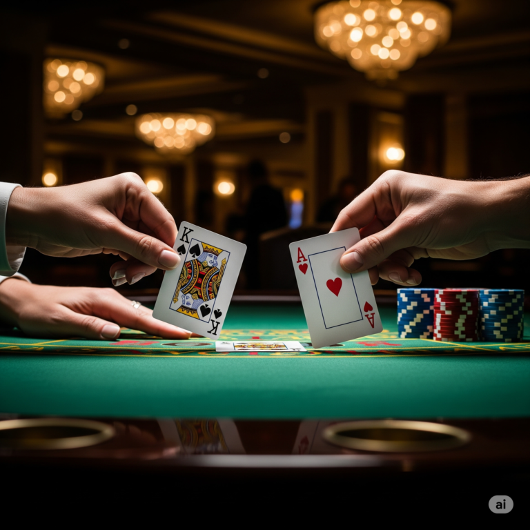 Casino War strategy tips with cards on a casino table