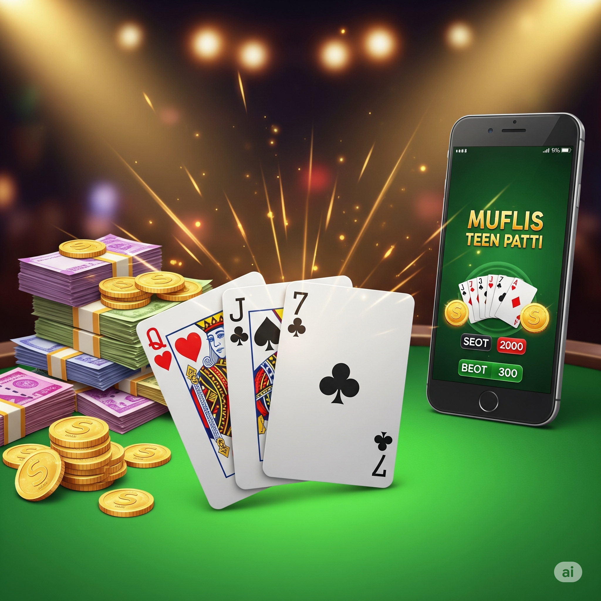 Secure Muflis Teen Patti online platform 11xGame.vip for beginners and professionals