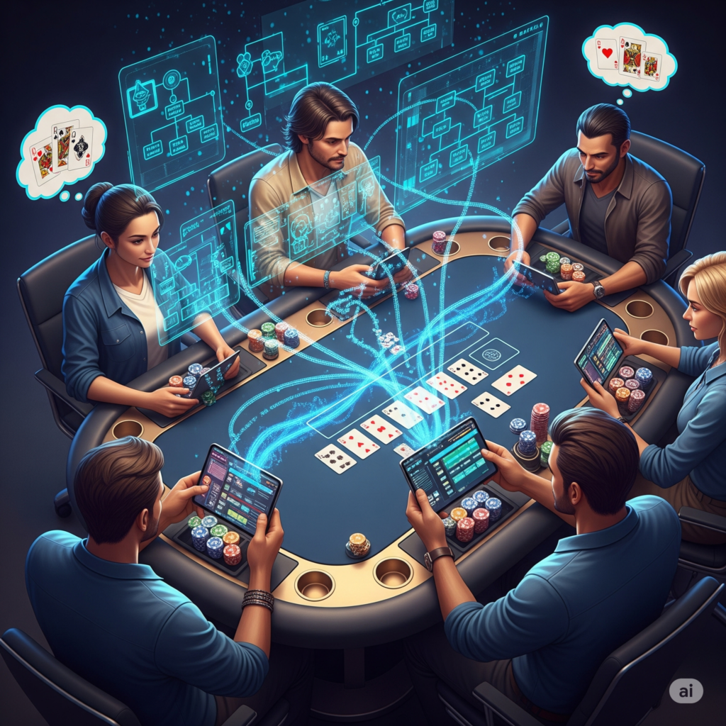 6 player poker table top