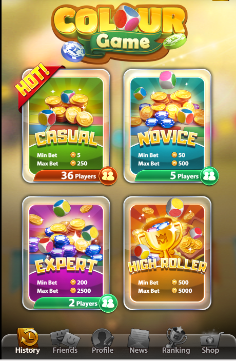 color betting game online