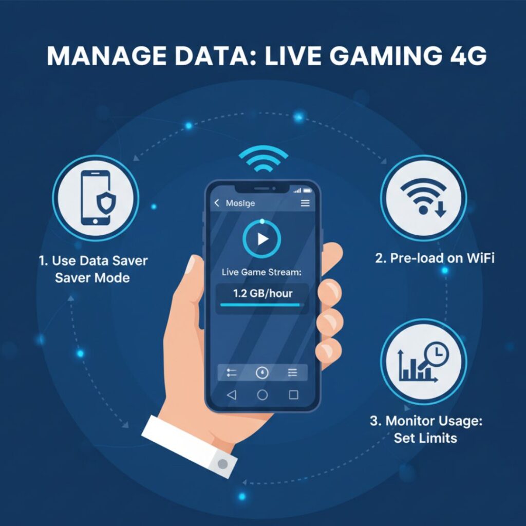 Managing Data While Playing Live Dealer Games on 4G
