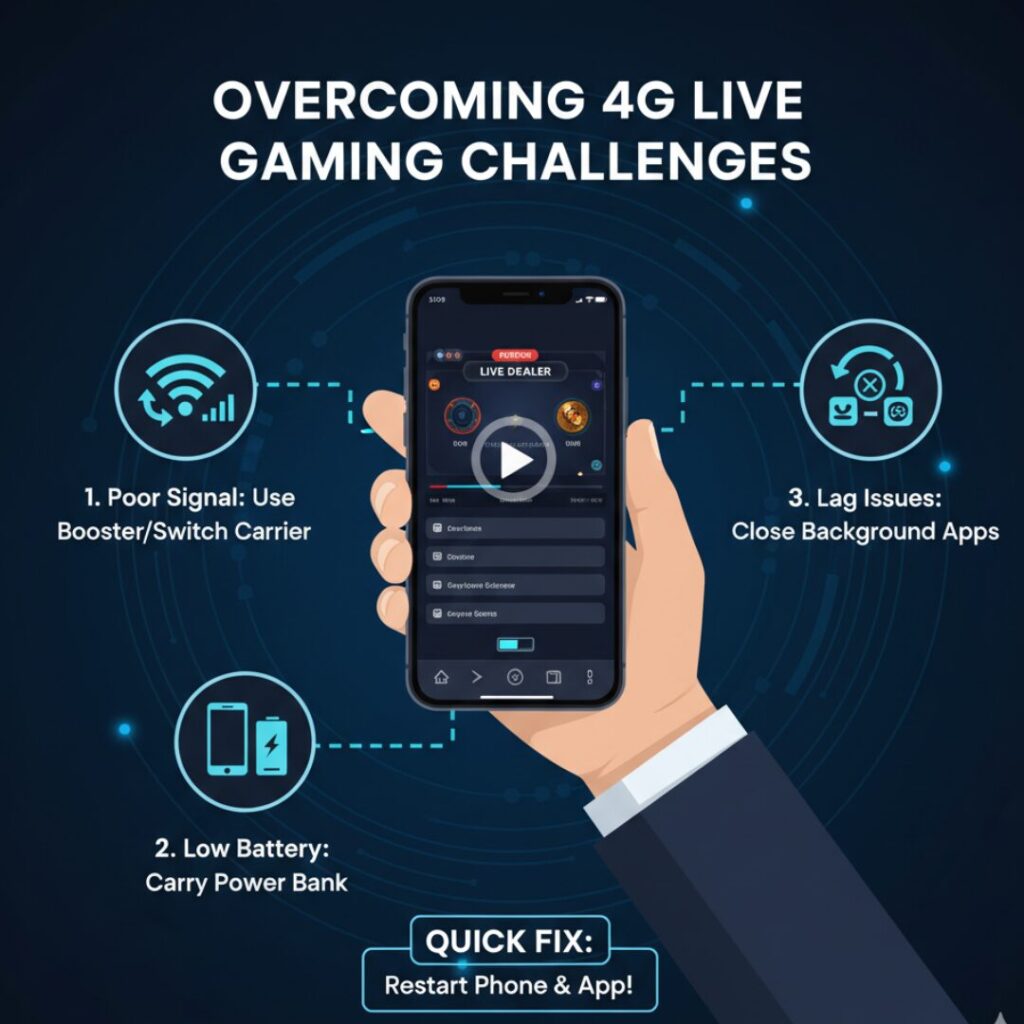 Overcoming Common Challenges in Playing Live Dealer Games on 4G
