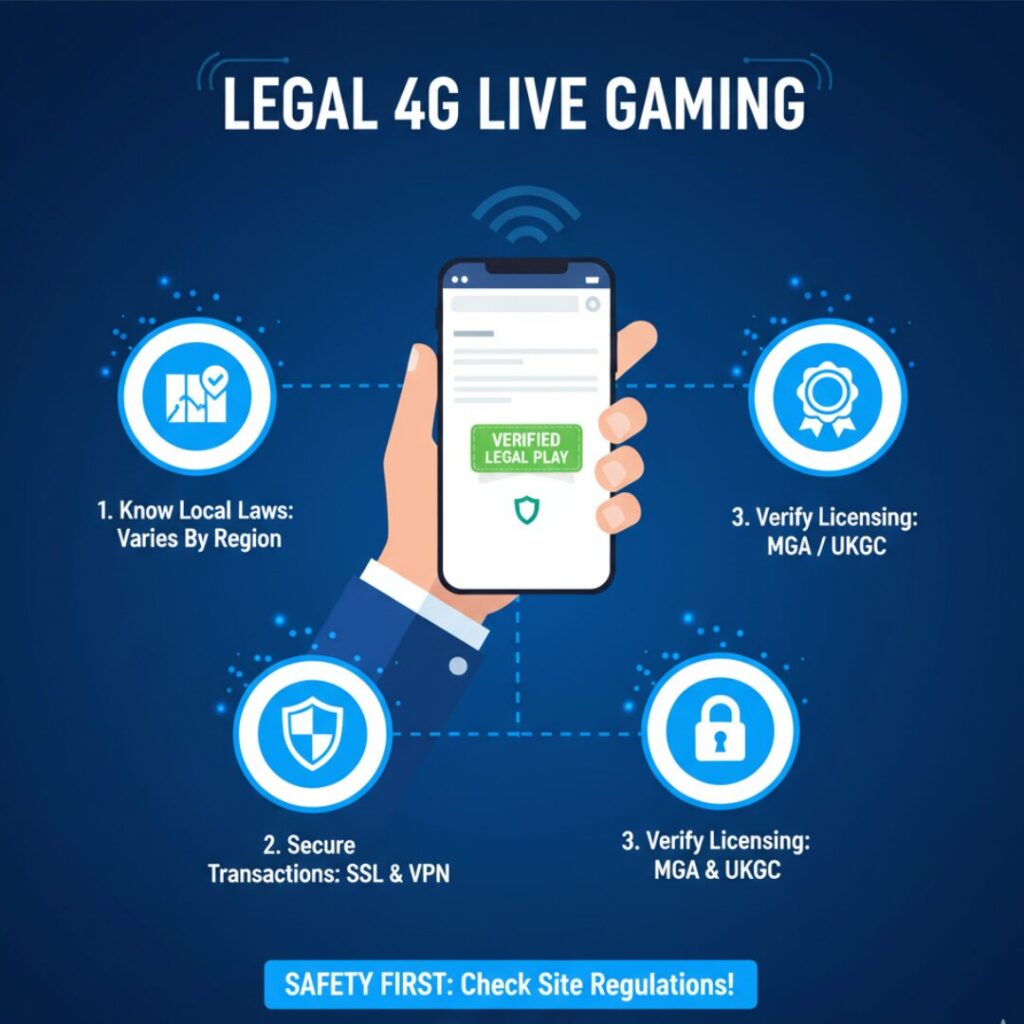 Legal Considerations for Playing Live Dealer Games on 4G