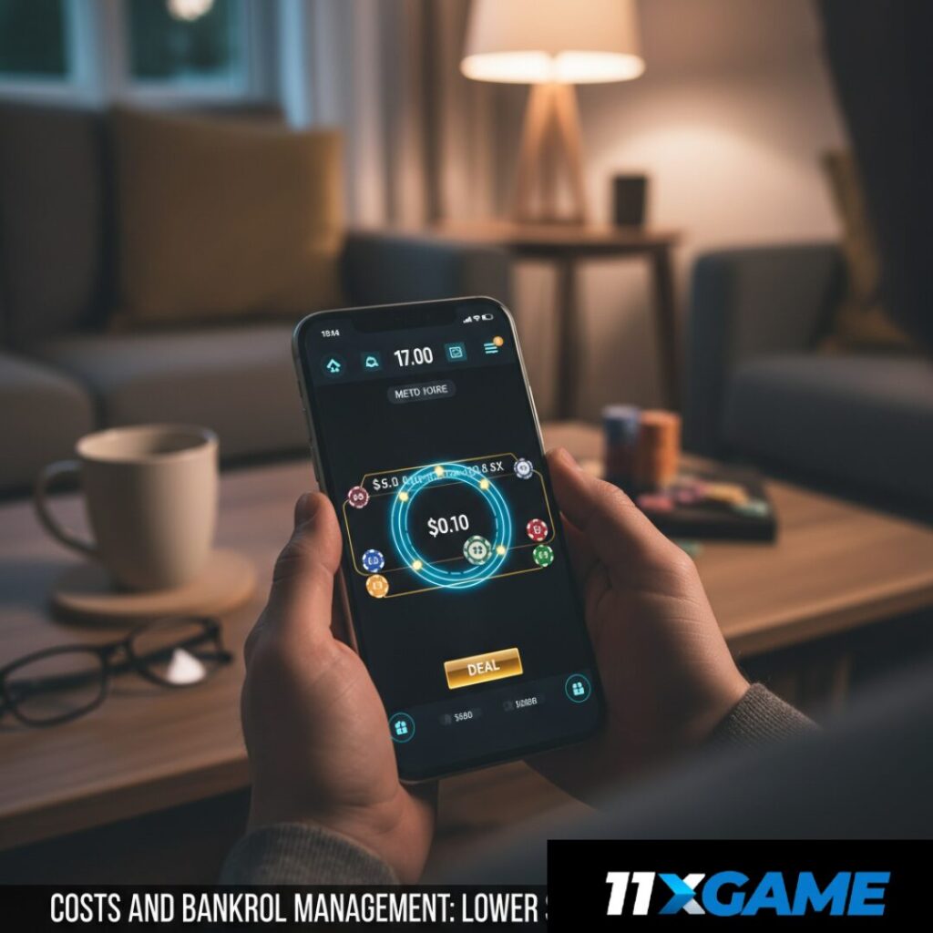 Costs and Bankroll Management: Lower Stakes Online