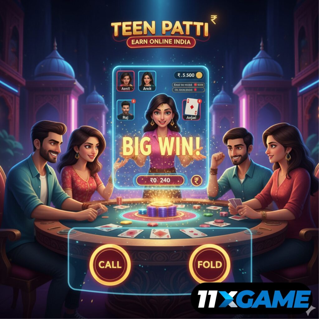 Teen Patti earn online India