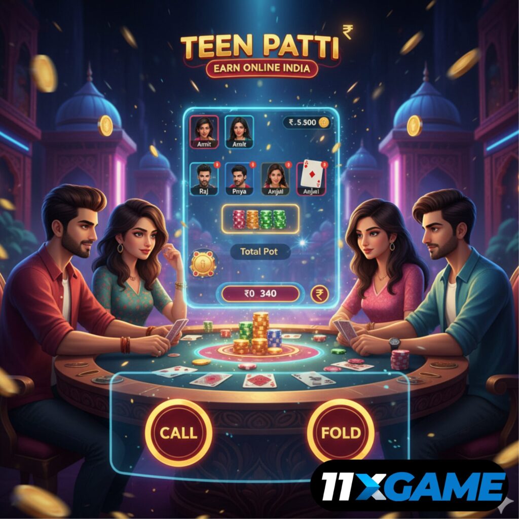 Teen Patti earn online India