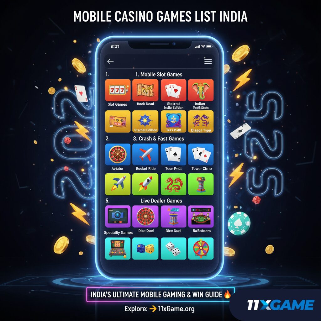 mobile casino games list