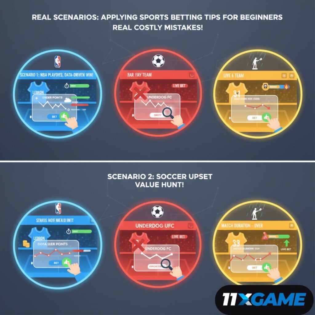 Real Scenarios: Applying Sports Betting Tips for Beginners in Action 🏟️