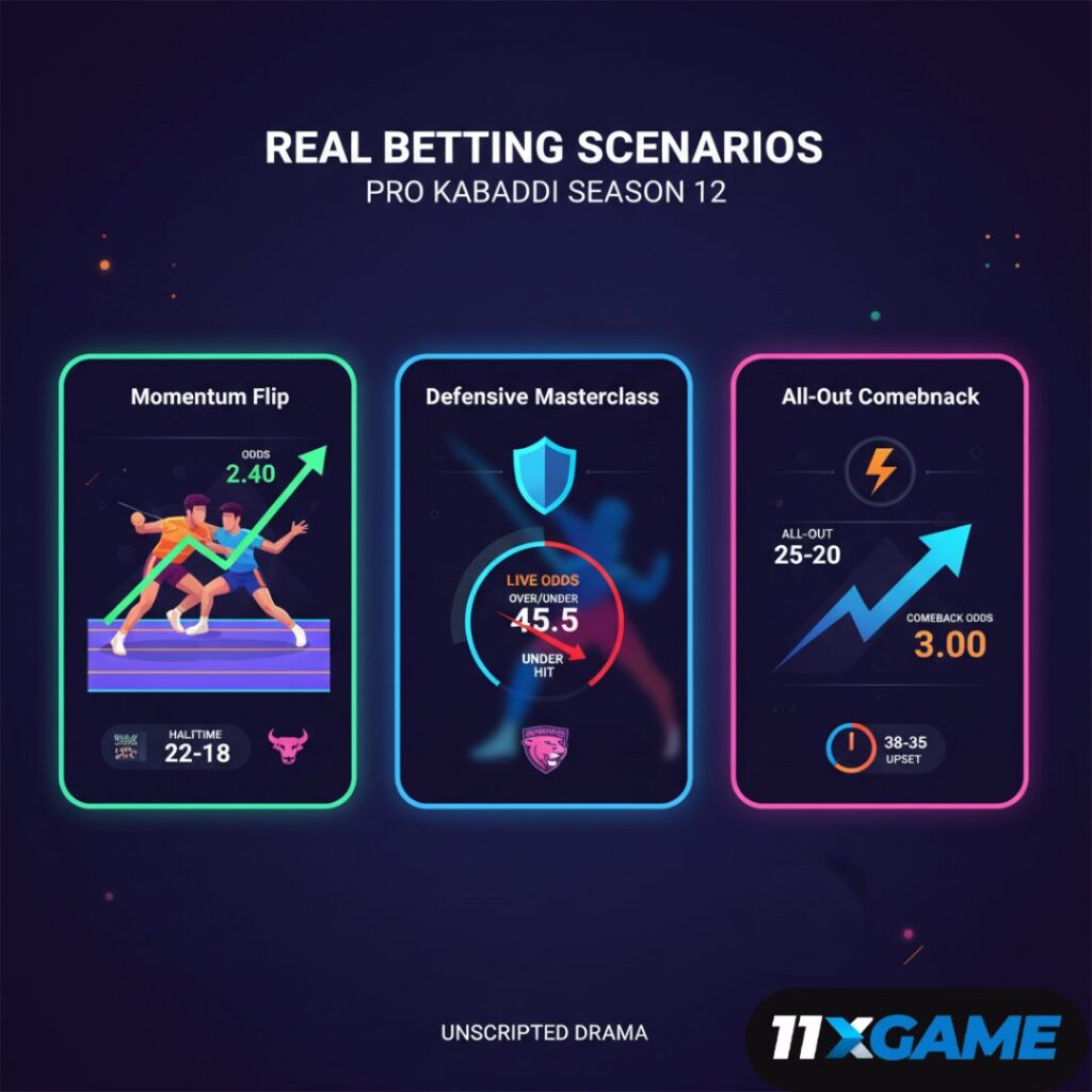 Real Betting Scenarios from Pro Kabaddi Season 12